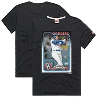 T-shirt hommage pour homme Shohei Ohtani anthracite des Dodgers de Los Angeles 2024 Topps Baseball Card Player