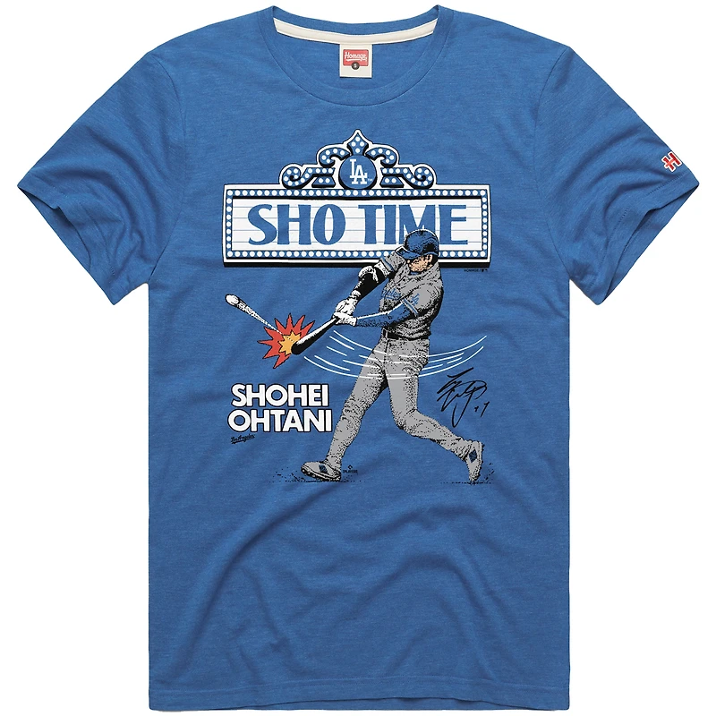 T-shirt graphique hommage à Shohei Ohtani Royal Los Angeles Dodgers pour homme