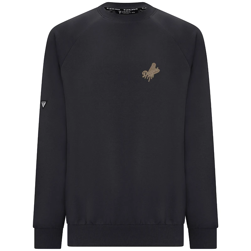 Men's Levelwear Black Los Angeles Dodgers Connect Logo Sweatshirt