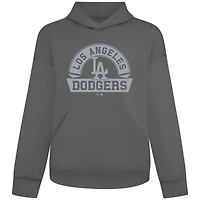 Men's Levelwear Gray Los Angeles Dodgers Luxe Signature Banner Arch Pullover Hoodie