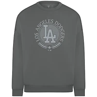 Men's Levelwear Gray Los Angeles Dodgers Luxe Signature Grain Pullover Sweatshirt