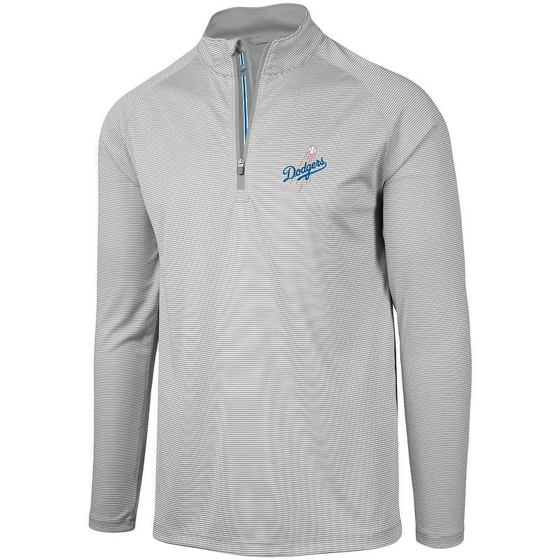 Raglan à logo historique Orion des Los Angeles Dodgers pour homme Levelwear - Gris Veste glissière quart