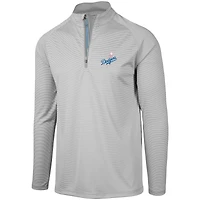 Raglan à logo historique Orion des Los Angeles Dodgers pour homme Levelwear - Gris Veste glissière quart