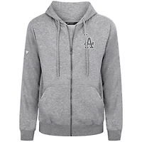 Men's Levelwear Los Angeles Dodgers Podium Chenille Logo Full-Zip Hoodie