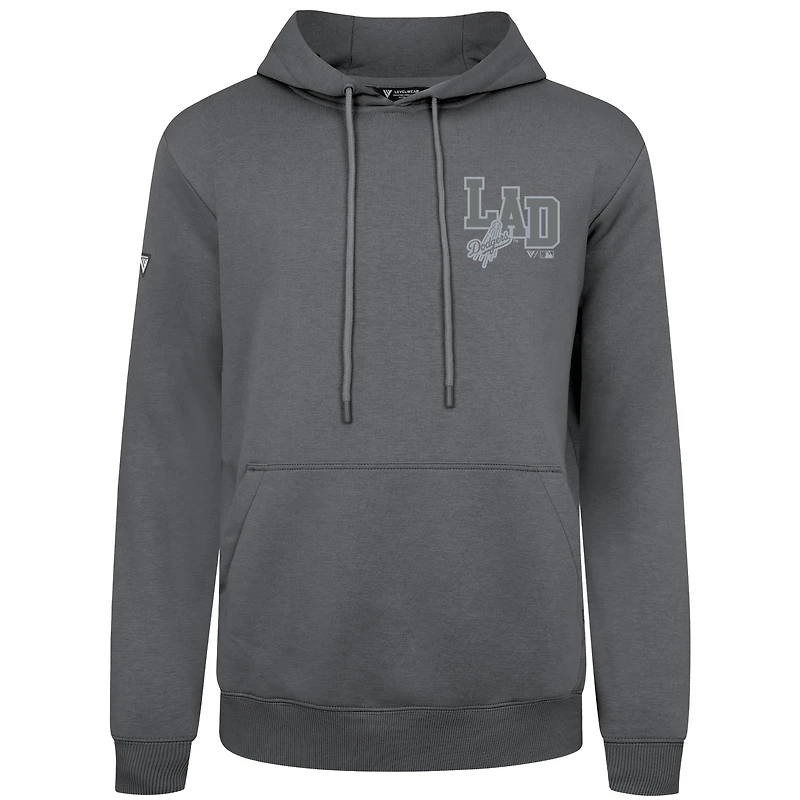 Men's Levelwear Los Angeles Dodgers Podium Grain Pullover Hoodie