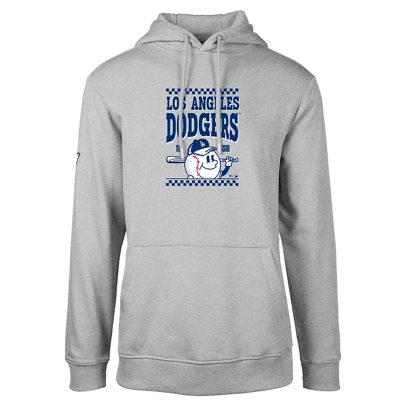 Sweat à capuche gris Los Angeles Dodgers Podium Inaugural pour homme Levelwear