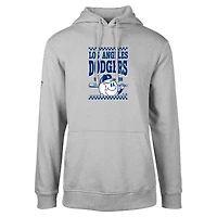Sweat à capuche gris Los Angeles Dodgers Podium Inaugural pour homme Levelwear