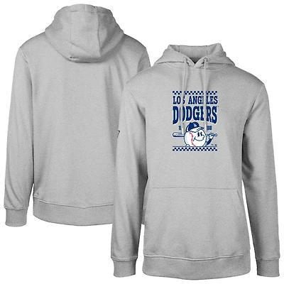 Men's Levelwear Gray Los Angeles Dodgers Podium Inaugural Pullover Hoodie