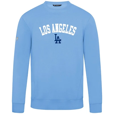 Men's Levelwear  Light Blue Los Angeles Dodgers Zane Felt Arch Pullover Sweatshirt