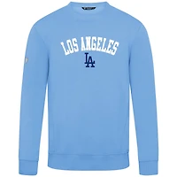 Men's Levelwear  Light Blue Los Angeles Dodgers Zane Felt Arch Pullover Sweatshirt