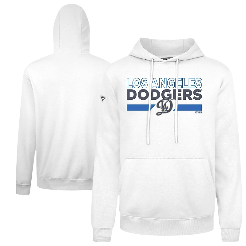 Men's Levelwear White Los Angeles Dodgers Accolade Podium No Hitter Pullover Hoodie