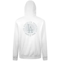 Sweat à capuche blanc Levelwear pour homme Los Angeles Dodgers Podium Grain