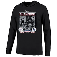Men's Majestic Threads Shohei Ohtani Black Los Angeles Dodgers 2025 World Series Champions Name & Number Lightweight Hoodie