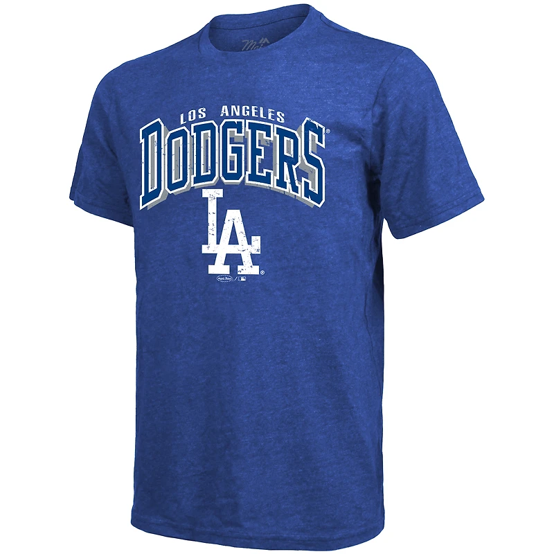 Men's Majestic Threads Shohei Ohtani Royal Los Angeles Dodgers Triblend Name & Number T-Shirt