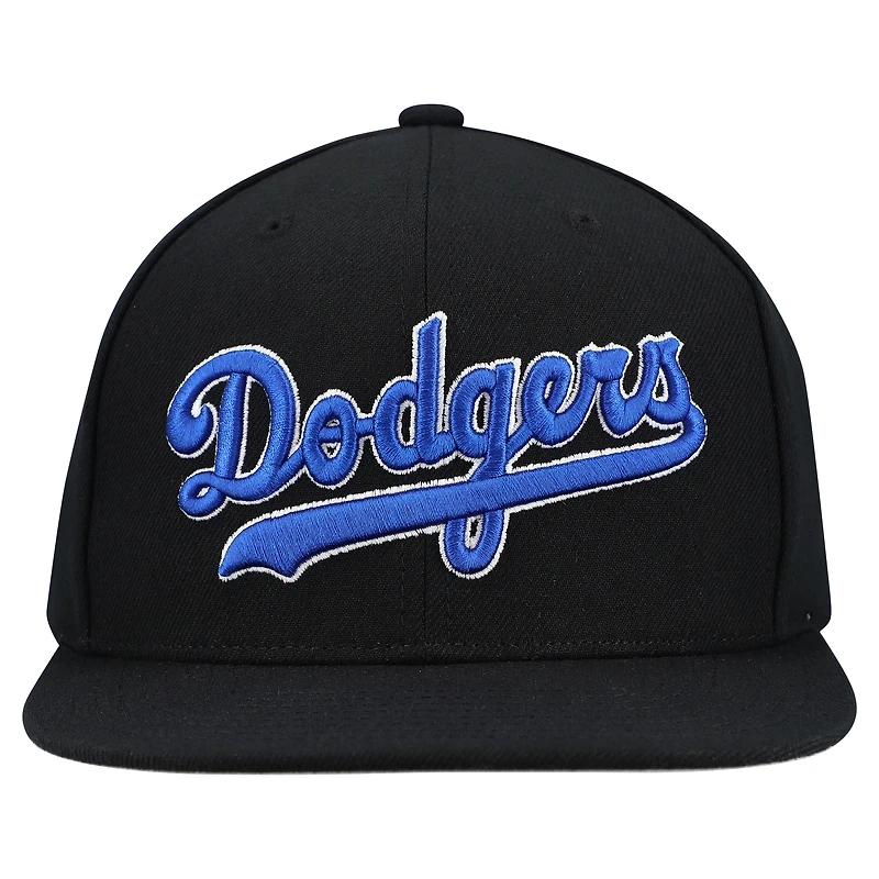 Casquette snapback basique noire Mitchell & Ness pour homme, collection Cooperstown des Dodgers de Los Angeles