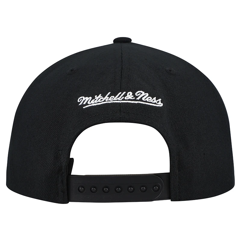 Casquette snapback basique noire Mitchell & Ness pour homme, collection Cooperstown des Dodgers de Los Angeles