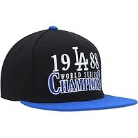 Casquette Snapback Champs de la série mondiale Los Angeles Dodgers Mitchell & Ness noire pour homme