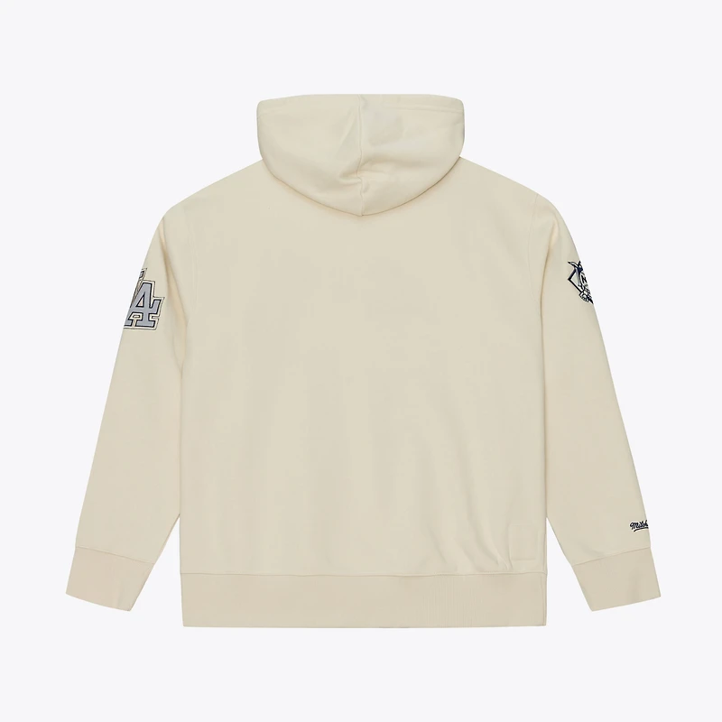 Sweat à capuche en polaire Mitchell & Ness crème Los Angeles Dodgers Yacht Rock pour homme