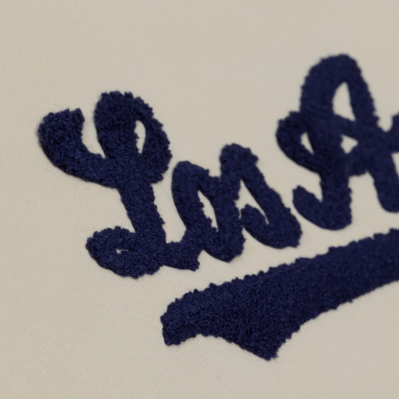Sweat à capuche en polaire Mitchell & Ness crème Los Angeles Dodgers Yacht Rock pour homme