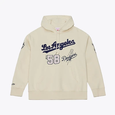 Sweat à capuche en polaire Mitchell & Ness crème Los Angeles Dodgers Yacht Rock pour homme