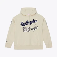 Sweat à capuche en polaire Mitchell & Ness crème Los Angeles Dodgers Yacht Rock pour homme