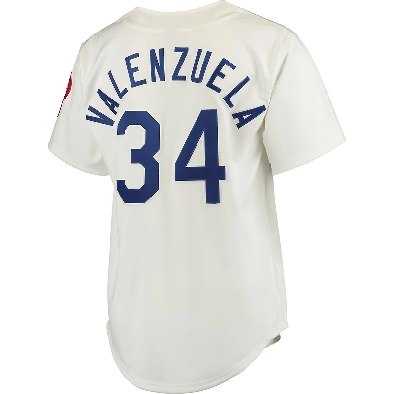 Maillot authentique des Los Angeles Dodgers Mitchell & Ness Fernando Valenzuela blanc pour homme