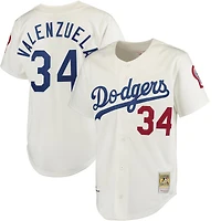 Maillot authentique des Los Angeles Dodgers Mitchell & Ness Fernando Valenzuela blanc pour homme