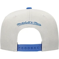 Men's Mitchell & Ness Gray/Royal Los Angeles Dodgers Knock Out Panel Snapback Hat