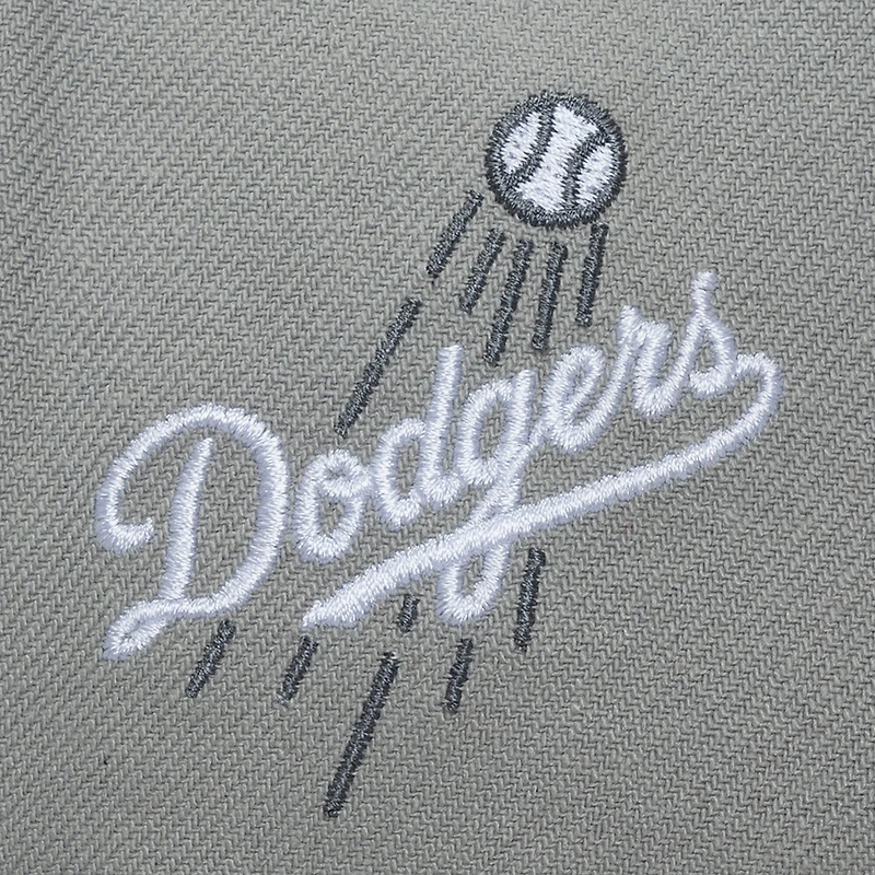 Men's Mitchell & Ness Gray Los Angeles Dodgers Thunderstorm Head Coach Pro-Crown Adjustable Hat