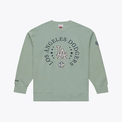 Sweat-shirt polaire Mitchell & Ness vert Los Angeles Dodgers Yacht Rock pour homme