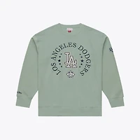 Sweat-shirt polaire Mitchell & Ness vert Los Angeles Dodgers Yacht Rock pour homme