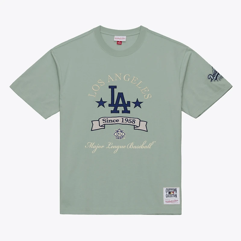 Men's Mitchell & Ness Green Los Angeles Dodgers Yacht Rock T-Shirt