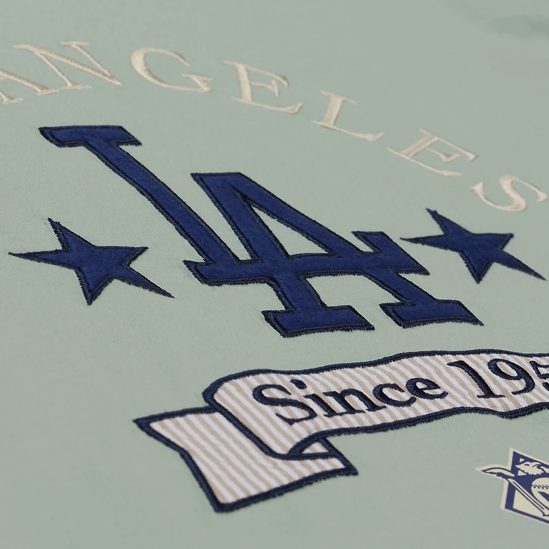 T-shirt Mitchell & Ness vert Los Angeles Dodgers Yacht Rock pour homme