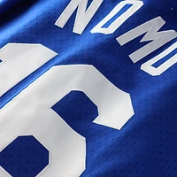 Maillot d'entraînement au bâton Mitchell & Ness Hideo Nomo Royal Los Angeles Dodgers Grandes Tailles Collection Cooperstown pour homme