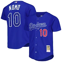 Maillot d'entraînement au bâton Mitchell & Ness Hideo Nomo Royal Los Angeles Dodgers Cooperstown Collection 2004 pour hommes
