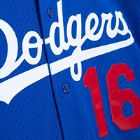 Men's Mitchell & Ness Hideo Nomo Royal Los Angeles Dodgers Cooperstown Collection Mesh Batting Practice Button-Up Jersey