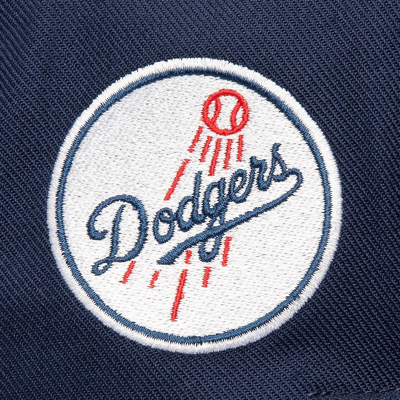 Casquette à visière double snapback Mitchell & Ness bleu marine des Los Angeles Dodgers pour homme