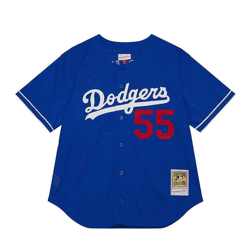 Mitchell & Ness Orel Hershiser Royal Los Angeles Dodgers 2000 Maillot d'entraînement au bâton authentique pour homme