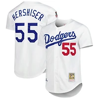 Maillot authentique de la collection Cooperstown des Dodgers Los Angeles blanc Mitchell & Ness Orel Hershiser pour hommes