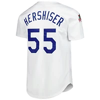 Maillot authentique de la collection Cooperstown des Dodgers Los Angeles blanc Mitchell & Ness Orel Hershiser pour hommes