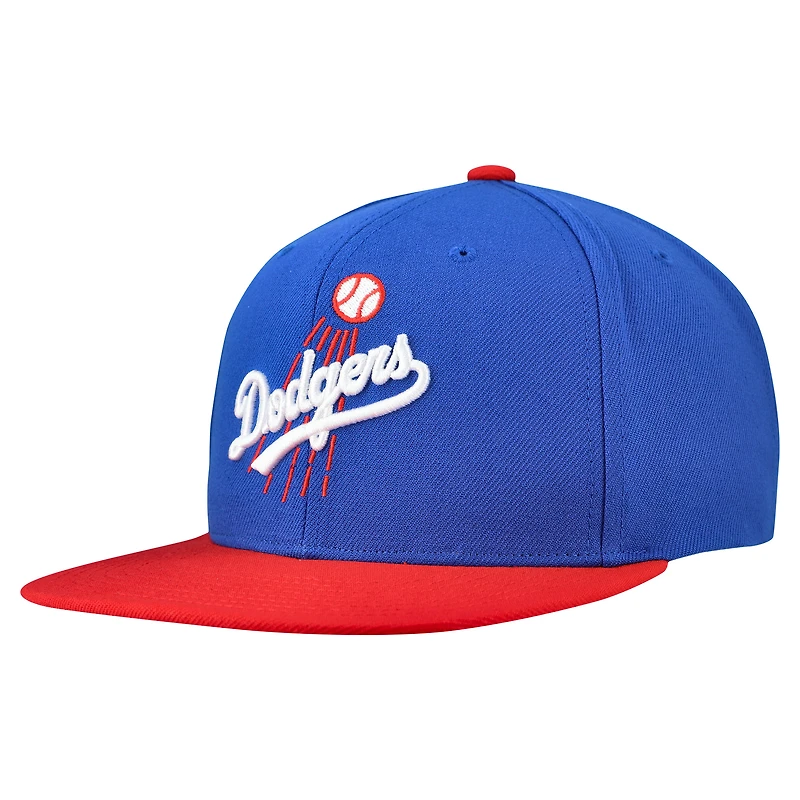 Casquette snapback basique Mitchell & Ness Royal Los Angeles Dodgers Cooperstown Collection pour homme