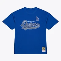 Men's Mitchell & Ness  Royal Los Angeles Dodgers Script Sweep Arch T-Shirt