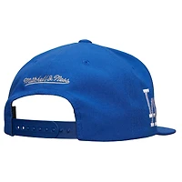 Casquette Snapback avec étiquette de l'équipe Royal Los Angeles Dodgers de Mitchell & Ness pour hommes
