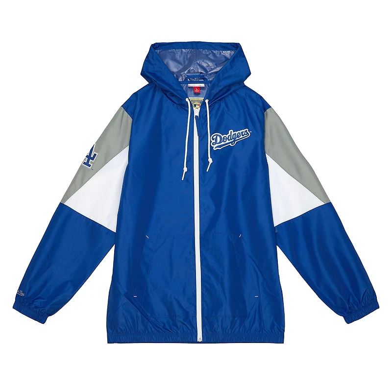 Veste coupe-vent zippée intégrale Mitchell & Ness Royal Los Angeles Dodgers pour homme