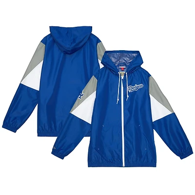 Men's Mitchell & Ness Royal Los Angeles Dodgers Throw It Back Full-Zip Windbreaker Jacket
