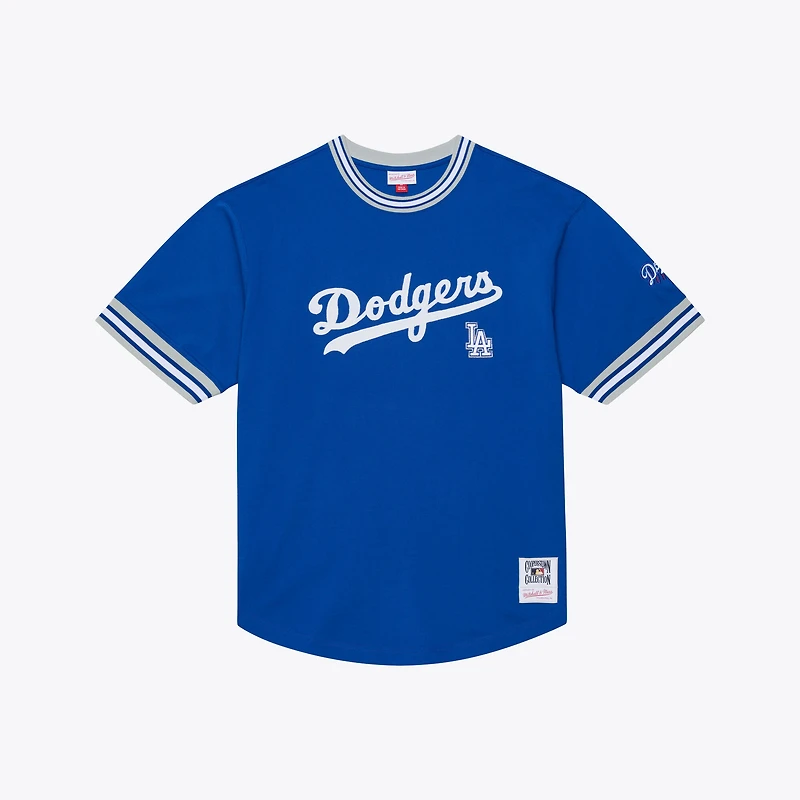 Men's Mitchell & Ness  Royal Los Angeles Dodgers Wild Pitch Ringer T-Shirt