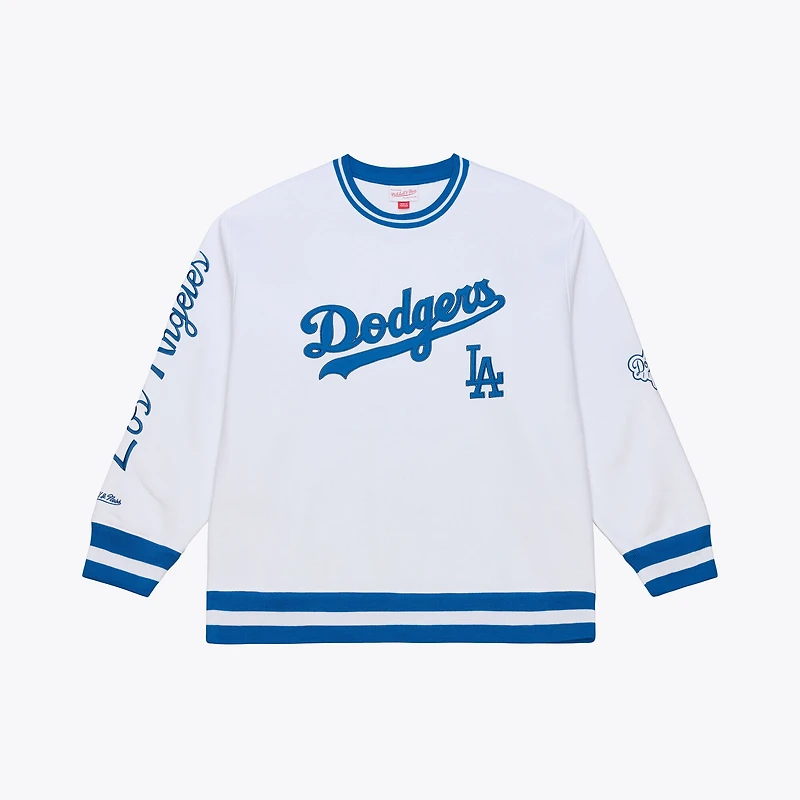 Sweat-shirt polaire arctique Mitchell & Ness blanc Los Angeles Dodgers pour homme