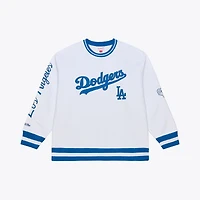 Sweat-shirt polaire arctique Mitchell & Ness blanc Los Angeles Dodgers pour homme