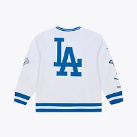 Men's Mitchell & Ness  White Los Angeles Dodgers Arctic Fleece Sweatshirt