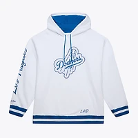 Sweat à capuche en polaire Mitchell & Ness blanc Los Angeles Dodgers Cooperstown Collection pour homme
